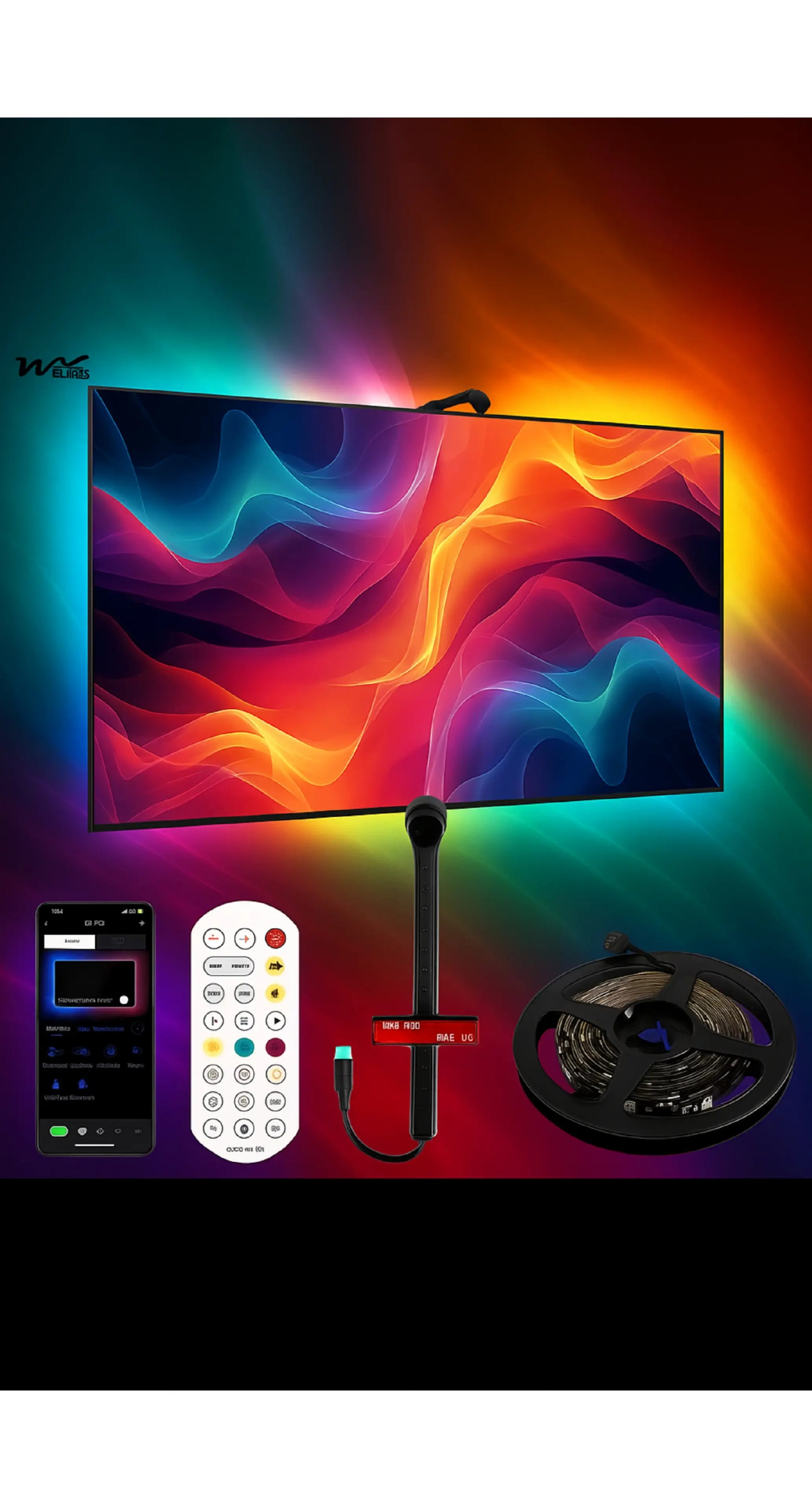 Smart LED TV Backlight – RGB Ambient Lighting with Camera (55-65 inch)