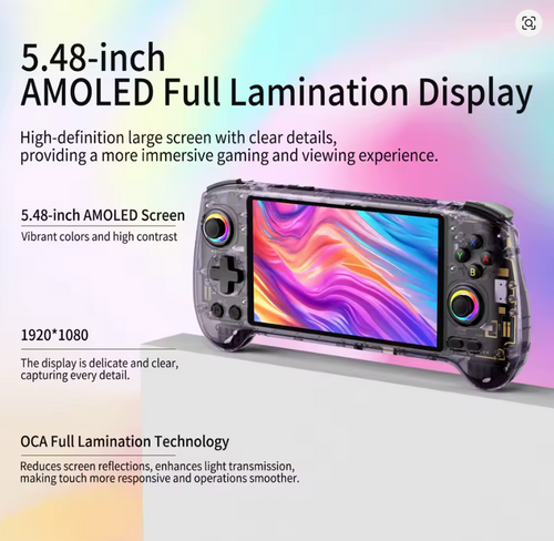 "ANBERNIC RG556 Retro Handheld Game Console – 5.48'' AMOLED, Android 14, 5000+ Games Support"