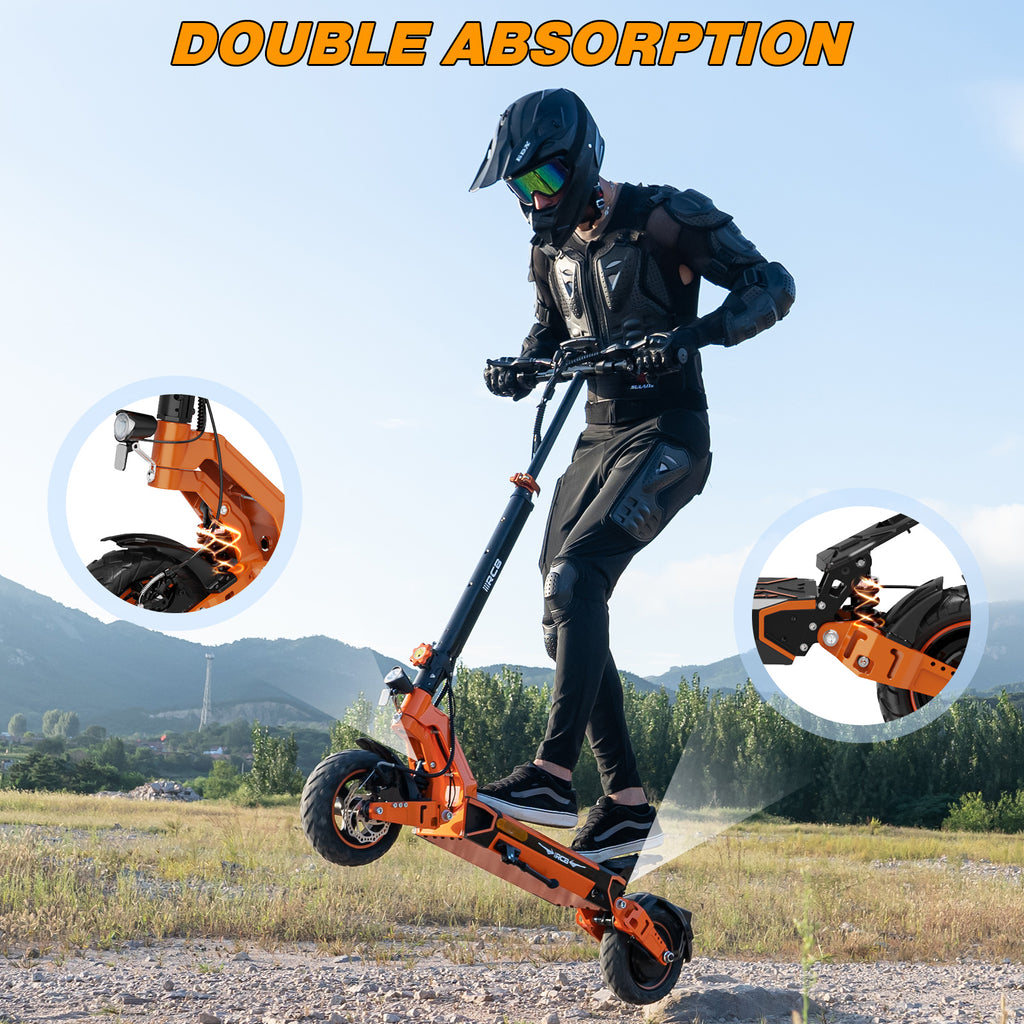 RGB Off-Road ELectric Scooter - 5600w Dual Motor, Long Range, Foldable Design