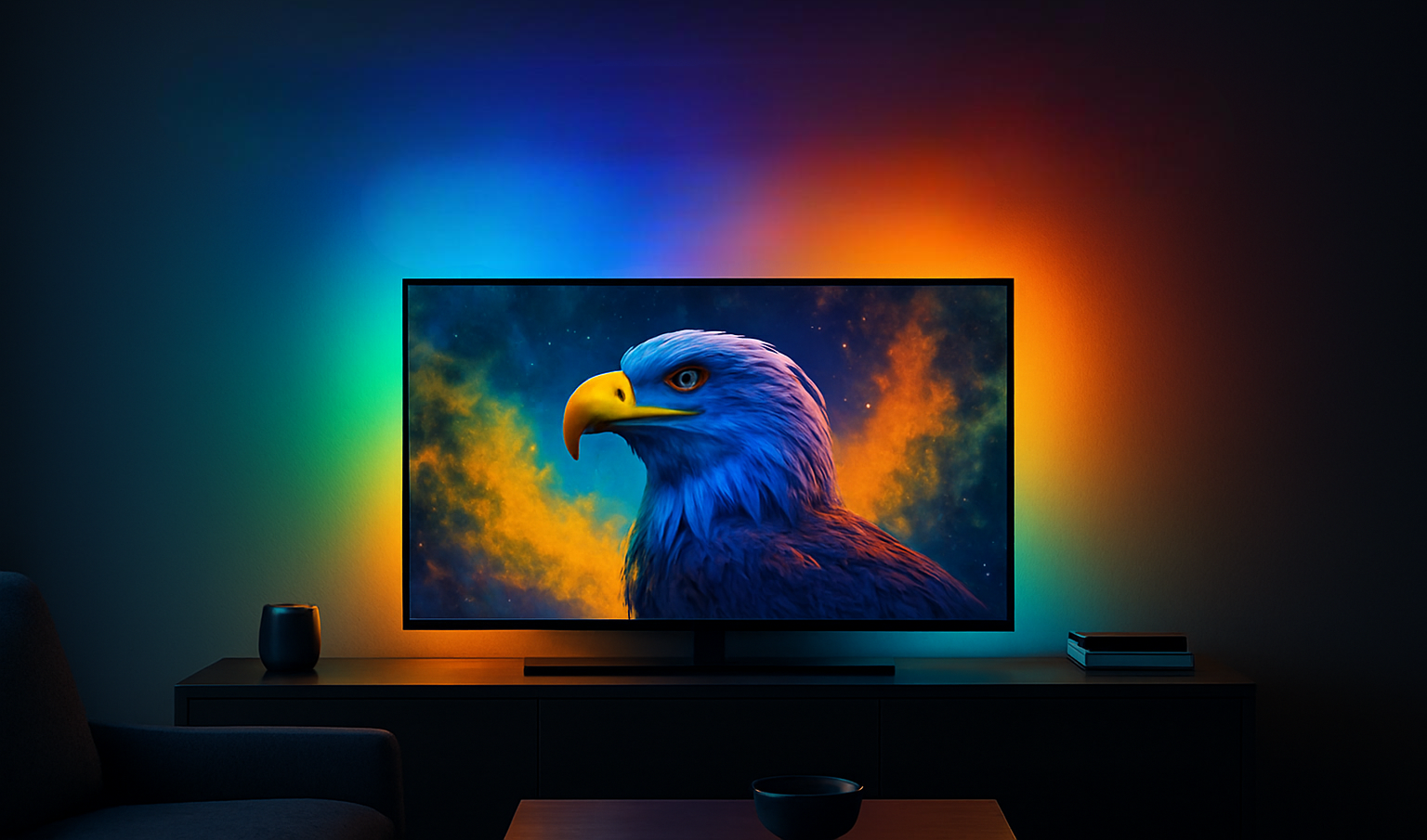 Smart LED TV Backlight – RGB Ambient Lighting with Camera (55-65 inch)