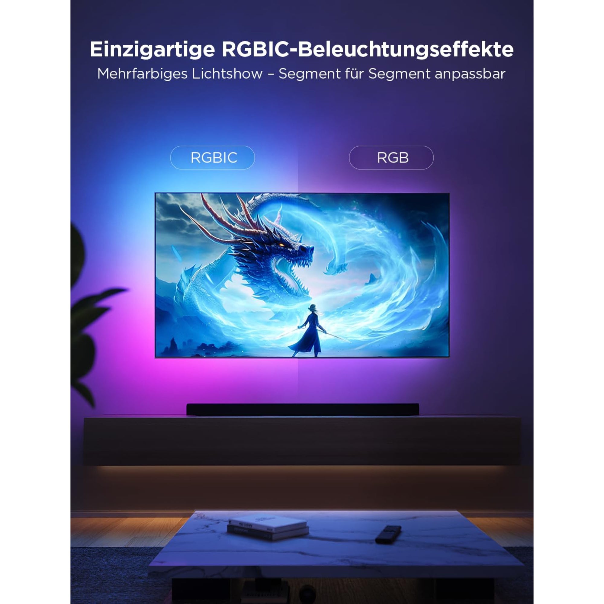 Smart LED TV Backlight – RGB Ambient Lighting with Camera (55-65 inch)
