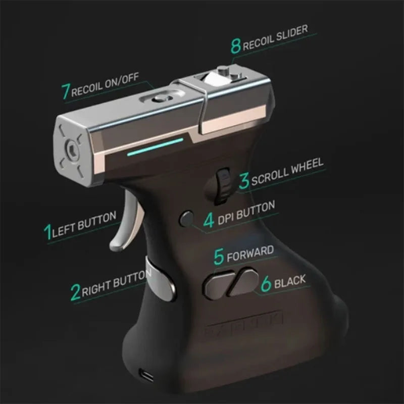 Schore®-Ragnok Recoil Gaming Mouse - Precision FPS Weaponized Control