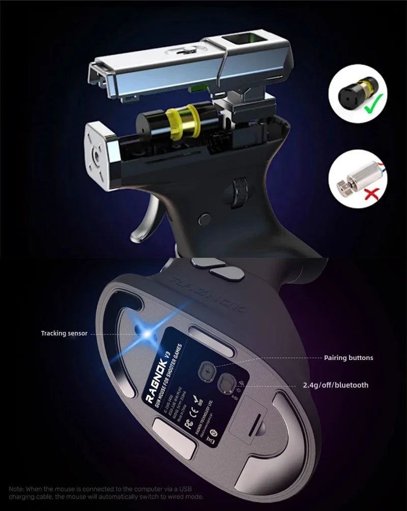 Schore®-Ragnok Recoil Gaming Mouse - Precision FPS Weaponized Control